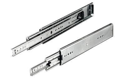 Preview: Schubladenführung bis 325kg, Vollauszug, Stahl, seitliche Montage